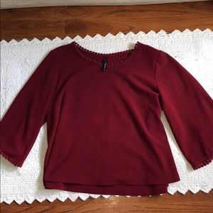 Burgundy blouse